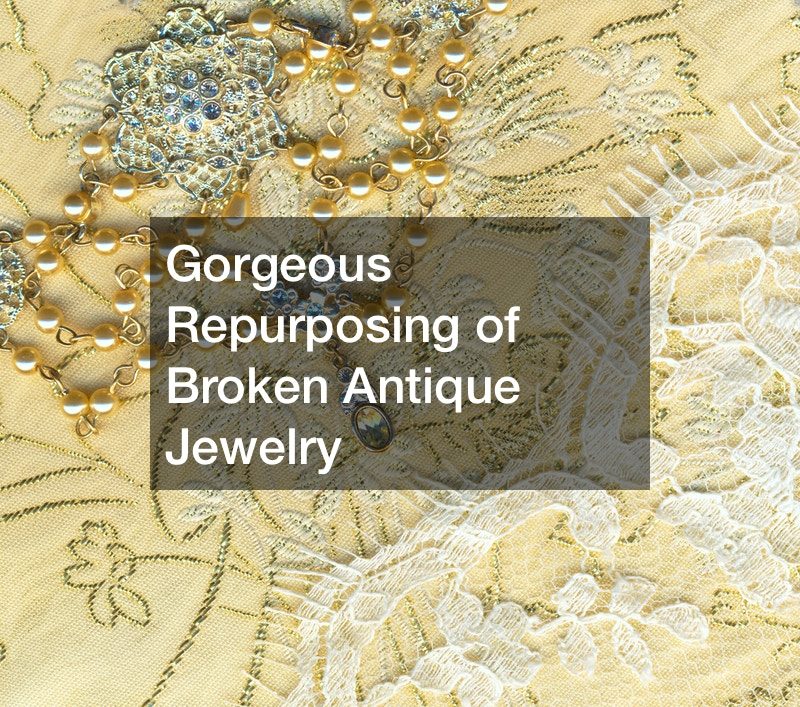 Gorgeous Repurposing of Broken Antique Jewelry